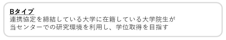 連携大学院制度　分類Bタイプの画像