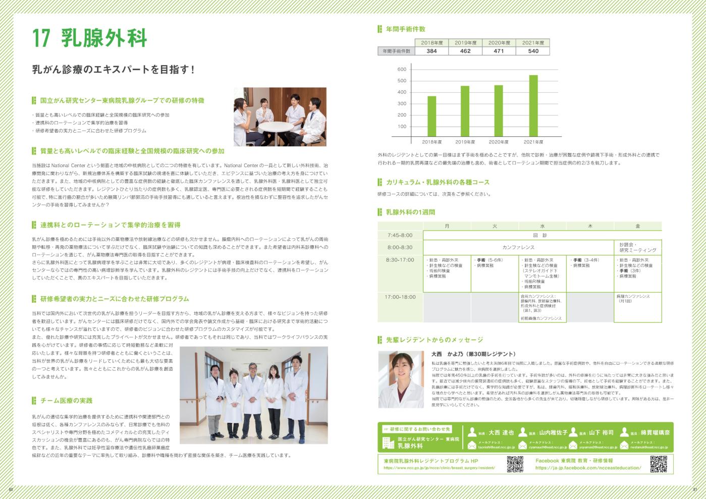 2023年度募集要項（乳腺外科概要）の画像