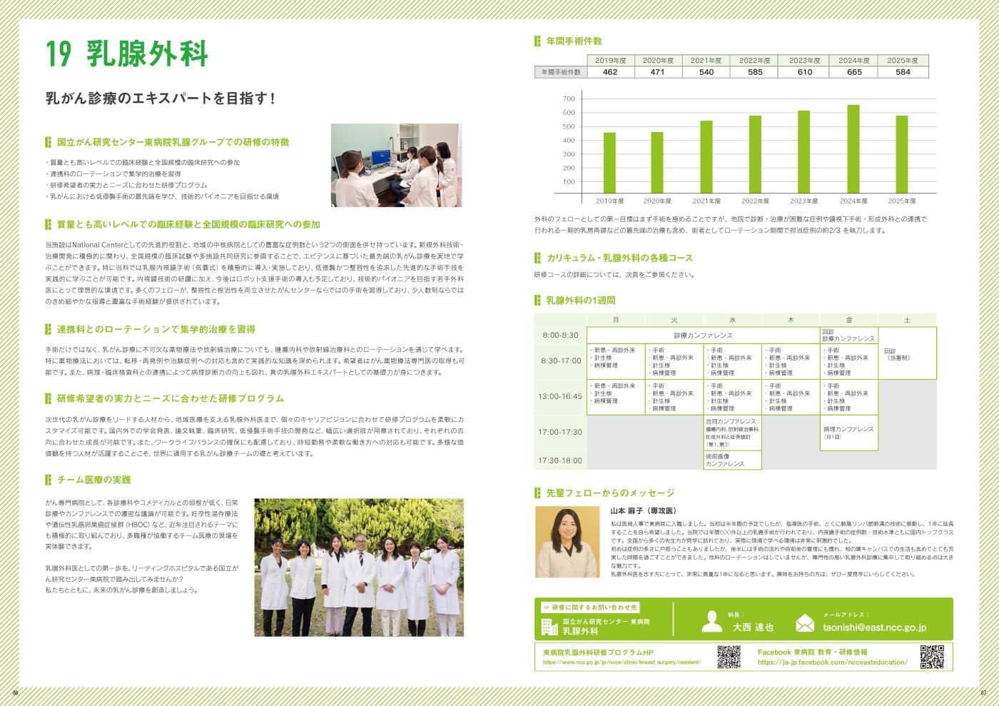 募集要項(乳腺外科概要)の画像