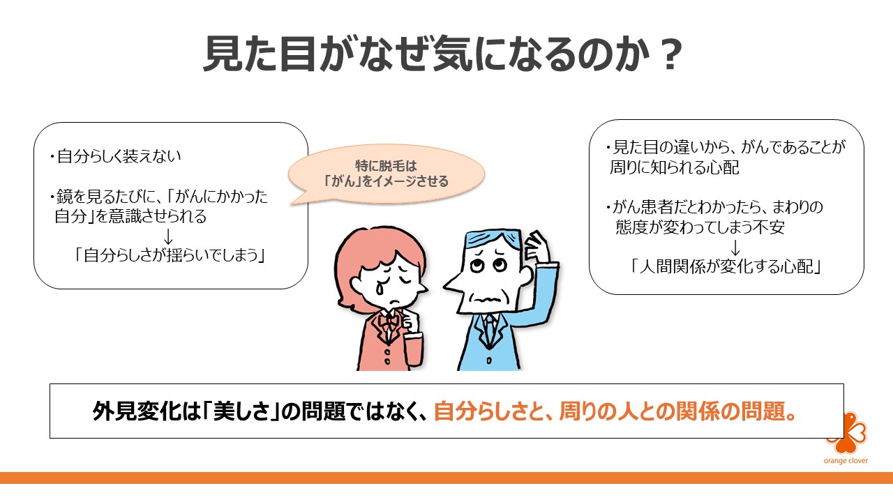 見た目の変化との付き合い方 ~ アピアランスケアを知ろうスライド3