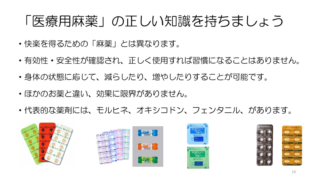抗がん剤副作用対策と痛みのコントロールスライド１４