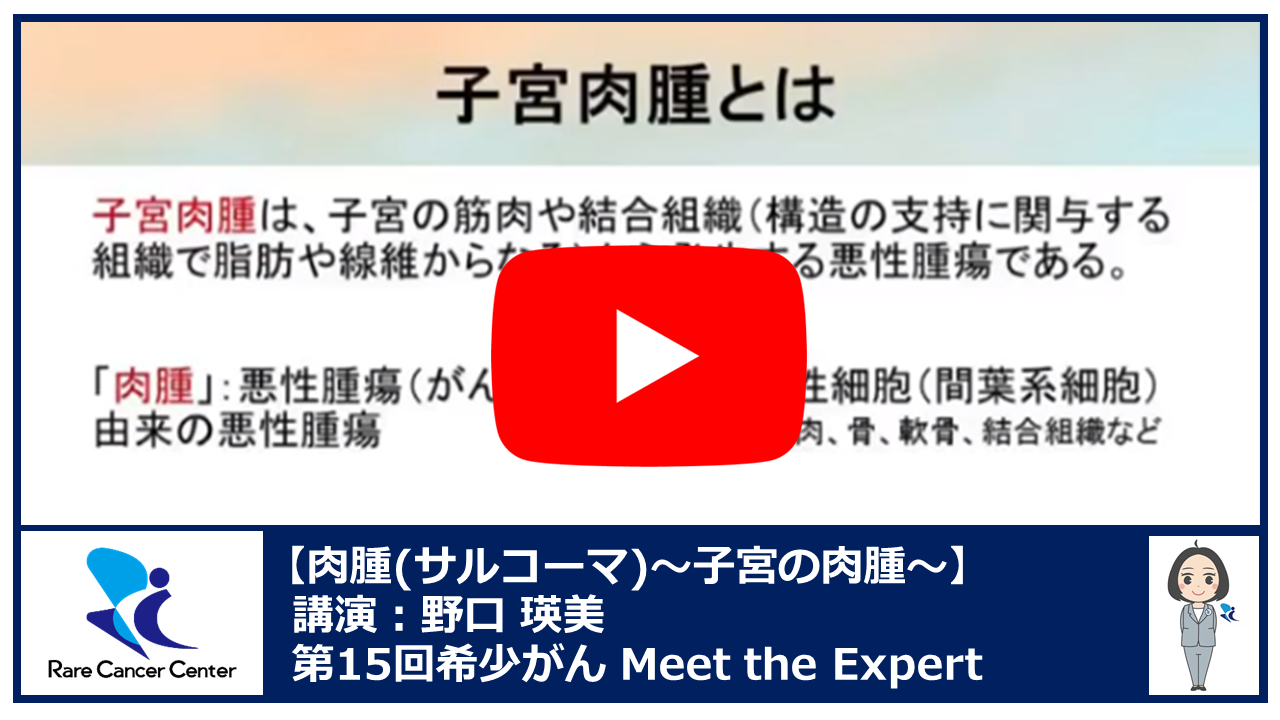 第15回肉腫(サルコーマ)子宮の肉腫講演:野口 瑛美2