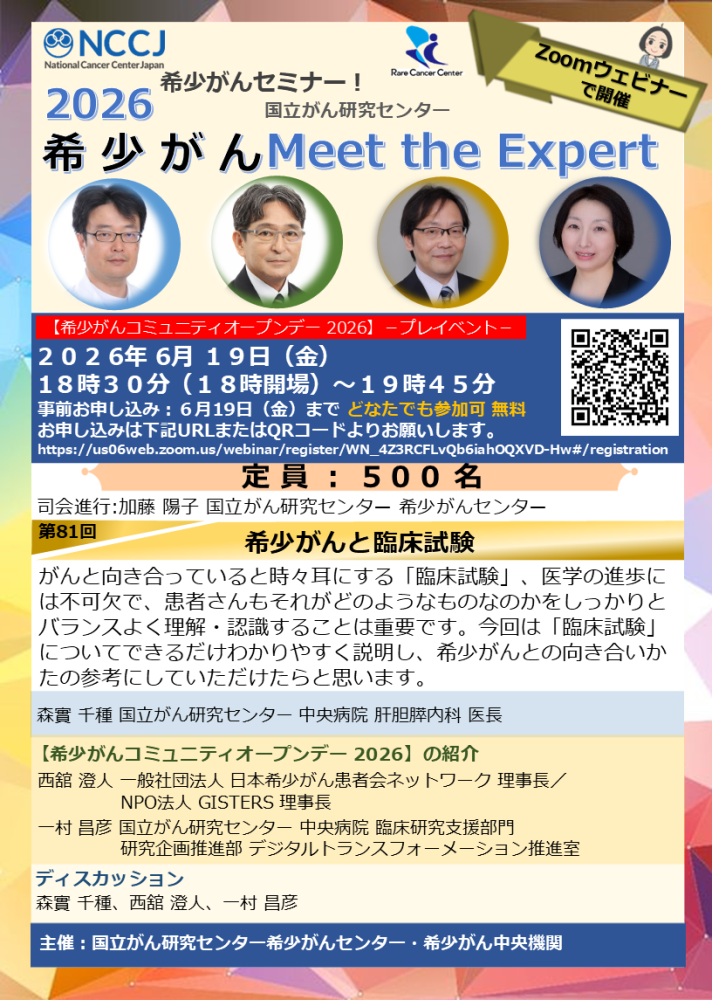 第81回 希少がんと臨床試験